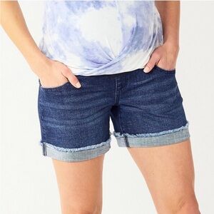 Sonoma Maternity Dark Wash Denim Shorts